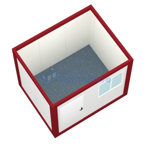 container birou bacau 3metri rosu2