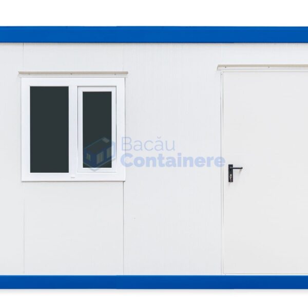 container birou bacau 4metri 1geam albastru