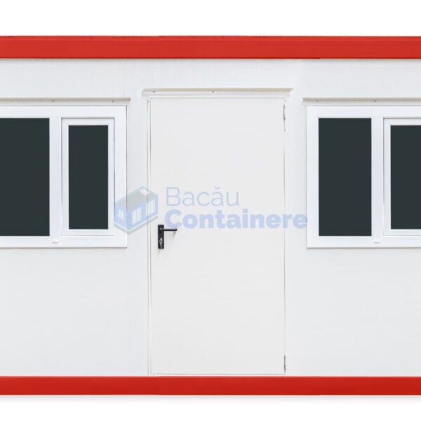 container birou bacau 4metri 2geamuri rosu