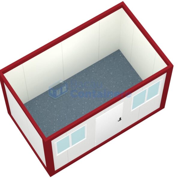 container birou bacau 4metri 2geamuri rosu2