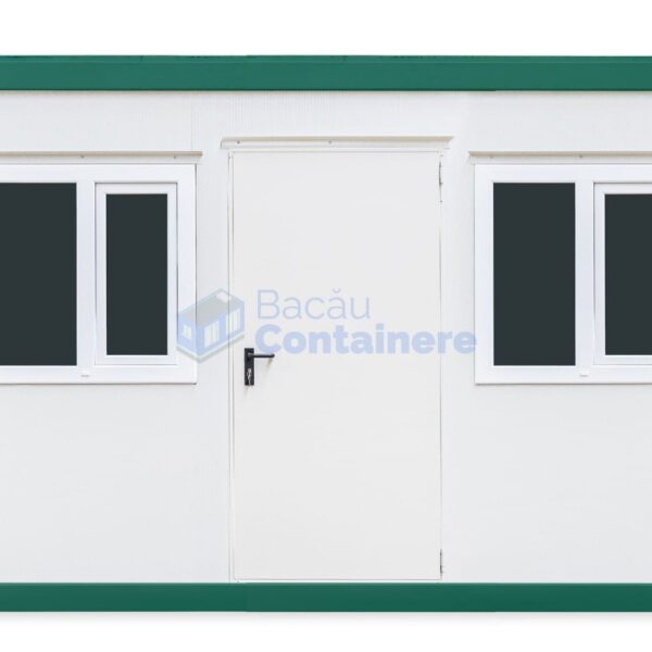 container birou bacau 4metri 2geamuri verde