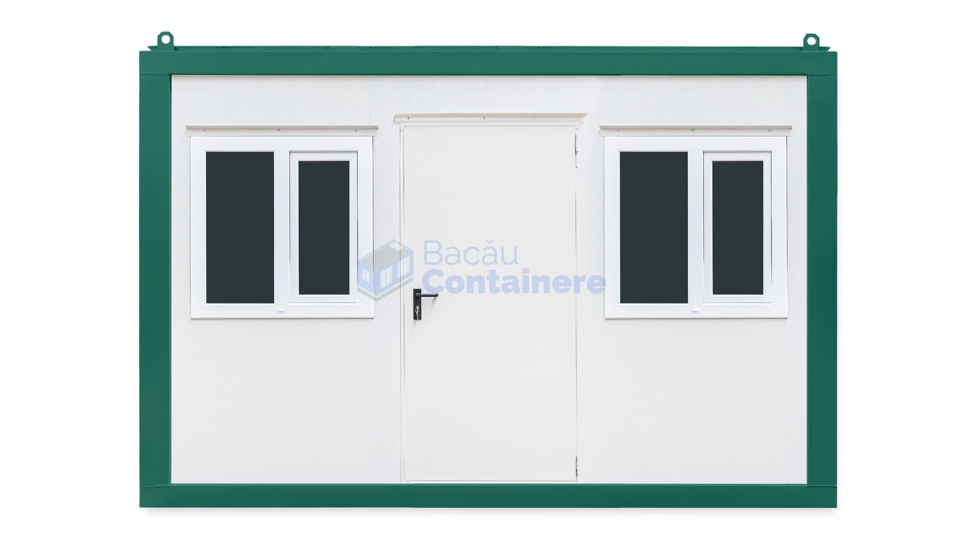 container birou bacau 4metri 2geamuri verde
