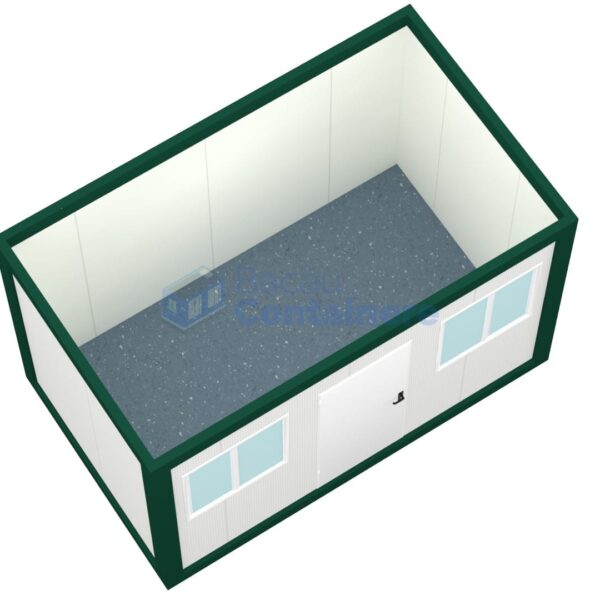 container birou bacau 4metri 2geamuri verde2