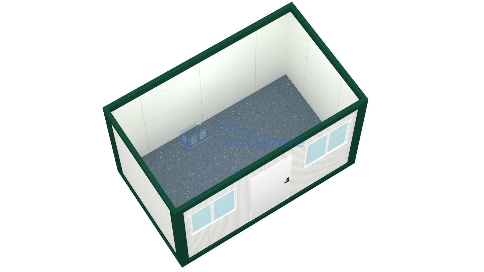 container birou bacau 4metri 2geamuri verde2