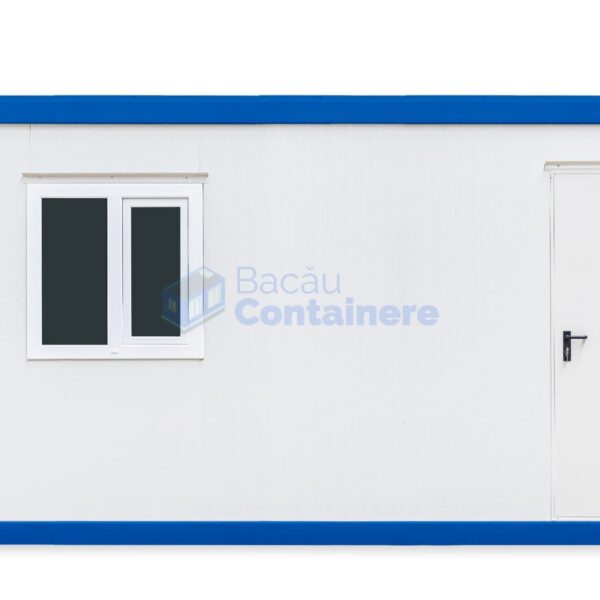 container birou bacau 6metri 1geam albastru