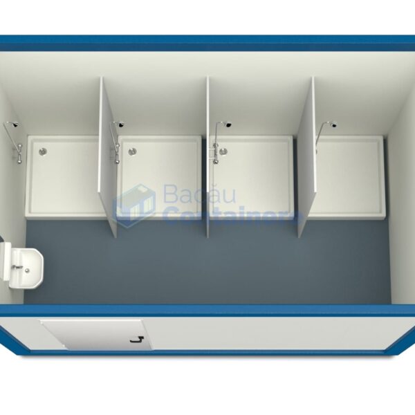 container sanitar bacau 4metri 4dusuri albastru